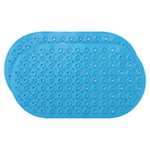 Kuber Industries Bath Mat | PVC Bathroom Mat | Shower Bath Mat | Floor Tub Mat | Bathroom Oval Mud Mat | Anti-Skid Shower Bathroom Mat | Q-02A |Pack of 2| Dark Blue